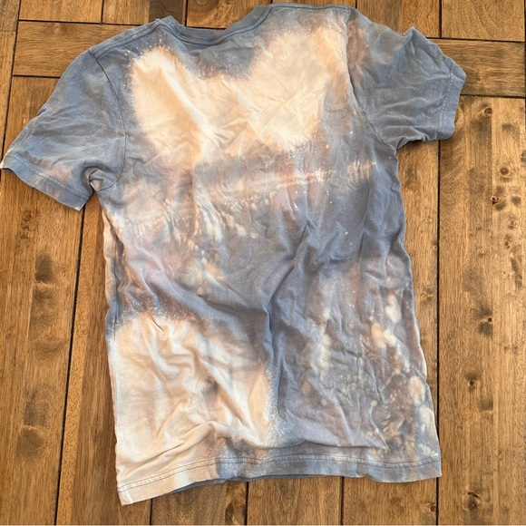 Pink Armadillo Bleached Graphic Tee "Be Kind" Blue Yellow  / Size Medium Women's - Picture 5 of 8